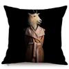 Nordic Art Posters Style Decoration Cushion Cover Lion Rabbit Zebra Deer Funky Animal Funny Oil Painting Sofa Throw Pillow Cases