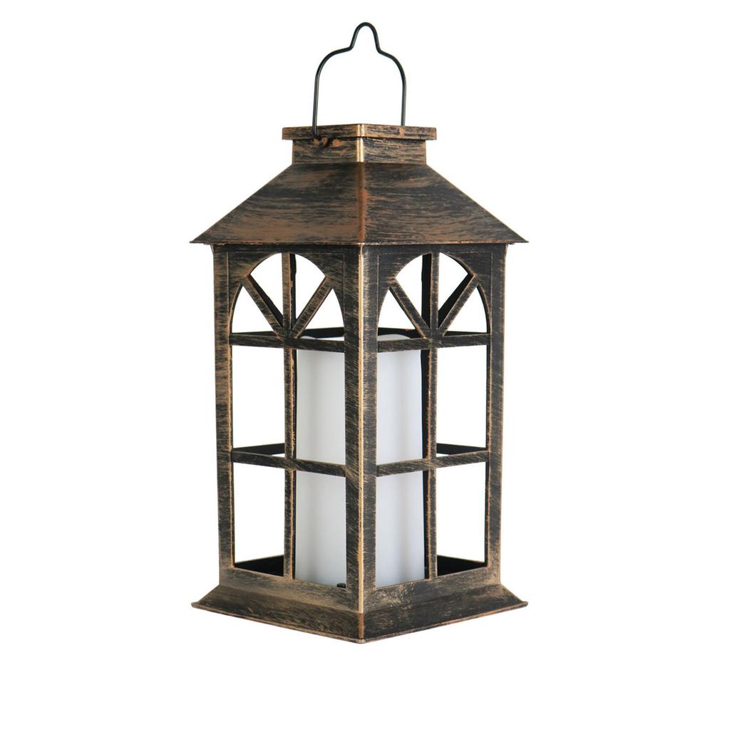 Portable Garden & Balcony Decorative Lamp with Built,In Simulated Candle, Outdoor Courtyard Lighting for Patio & Yard