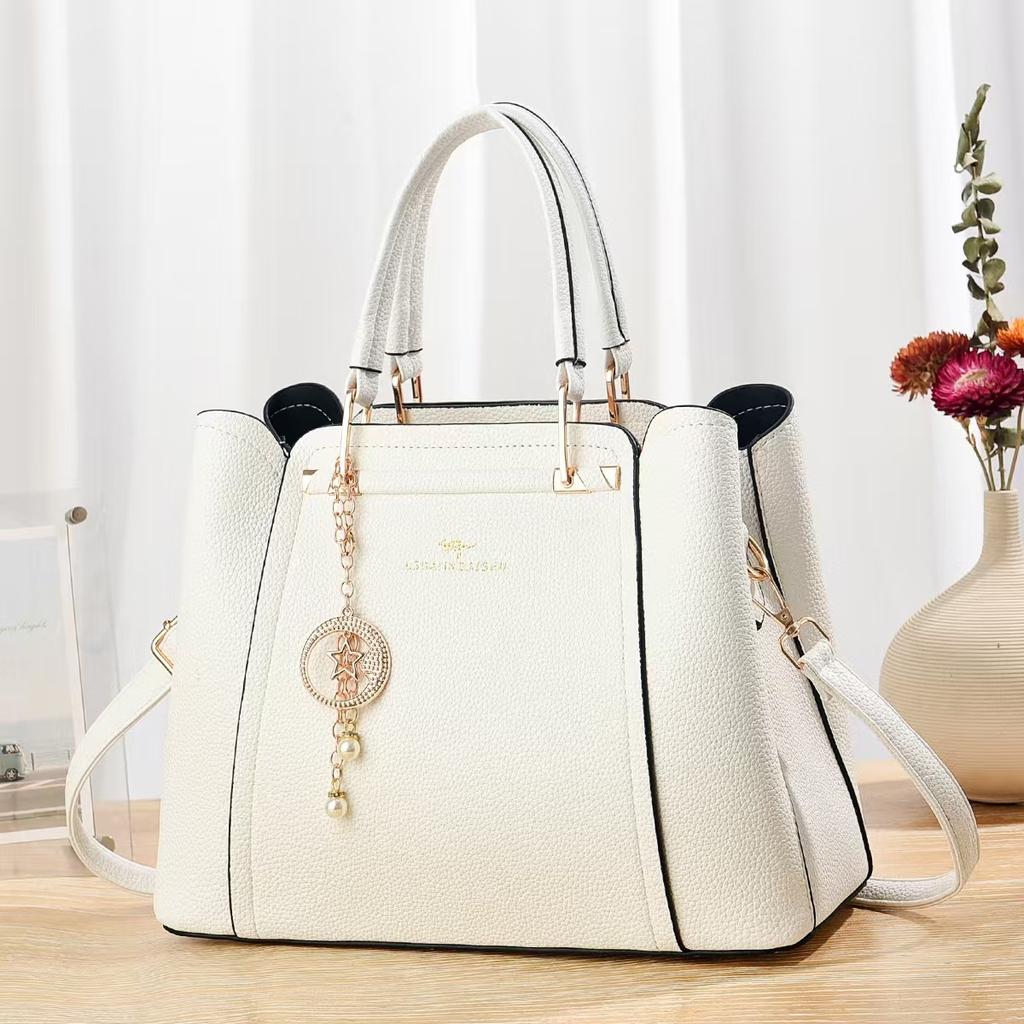 New Macaron Fashionable Handbag High-Precision Multi-Layer Large Capacity Shoulder Bag Light Luxury Tote Crossbody Bag