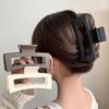 Square Hair Clip Cutout Big Size King Hair Pin Matte