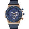 Venture Blue Leather Rose Gold Tone Men's Quartz Watch GW0326G1