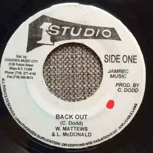 

7inch Record WAILING SOULS - Back Out NONE Studio One Jamaica Reggae, Ska & Dub Used