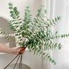 Green Color Artificial Eucalyptus Stems Plastic Material Silk Artificial Flowers  Home Decoration