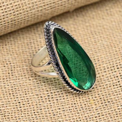 Beautiful Green Tourmaline Gemstone Handmade 925 Sterling Silver Ring Jewelry