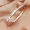Ins Style Trendy Inlaid Zircon Titanium Steel Light Luxury Bangle Exquisite  Bracelets For Women Man Charm Simple Jewelry