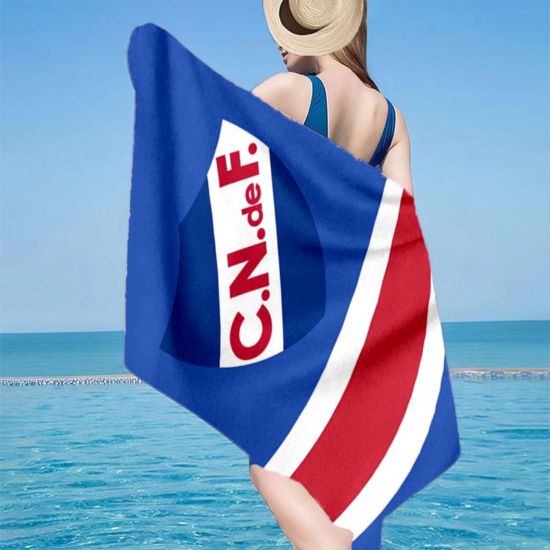 Montevideo Crest Design Microfiber Beach Towel, Lightweight And Quick-Dry, for Summer Travel, Beach Essential, Swimming Pool