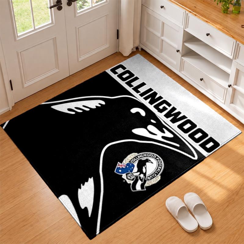 Collingwood Football Club Carpet Door Mat for Living Room or Bedroom Protective Mat Under Chair Office Decoration Christmas Gift Birthday Present
