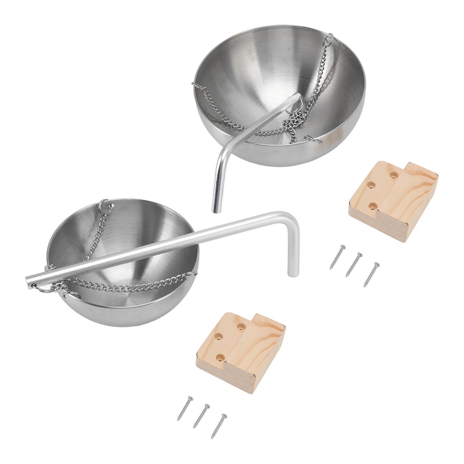 stainless steel Sauna bowl Hanging Aromatherapy Oil Cup with Wooden Block Incense Function For Sauna Room