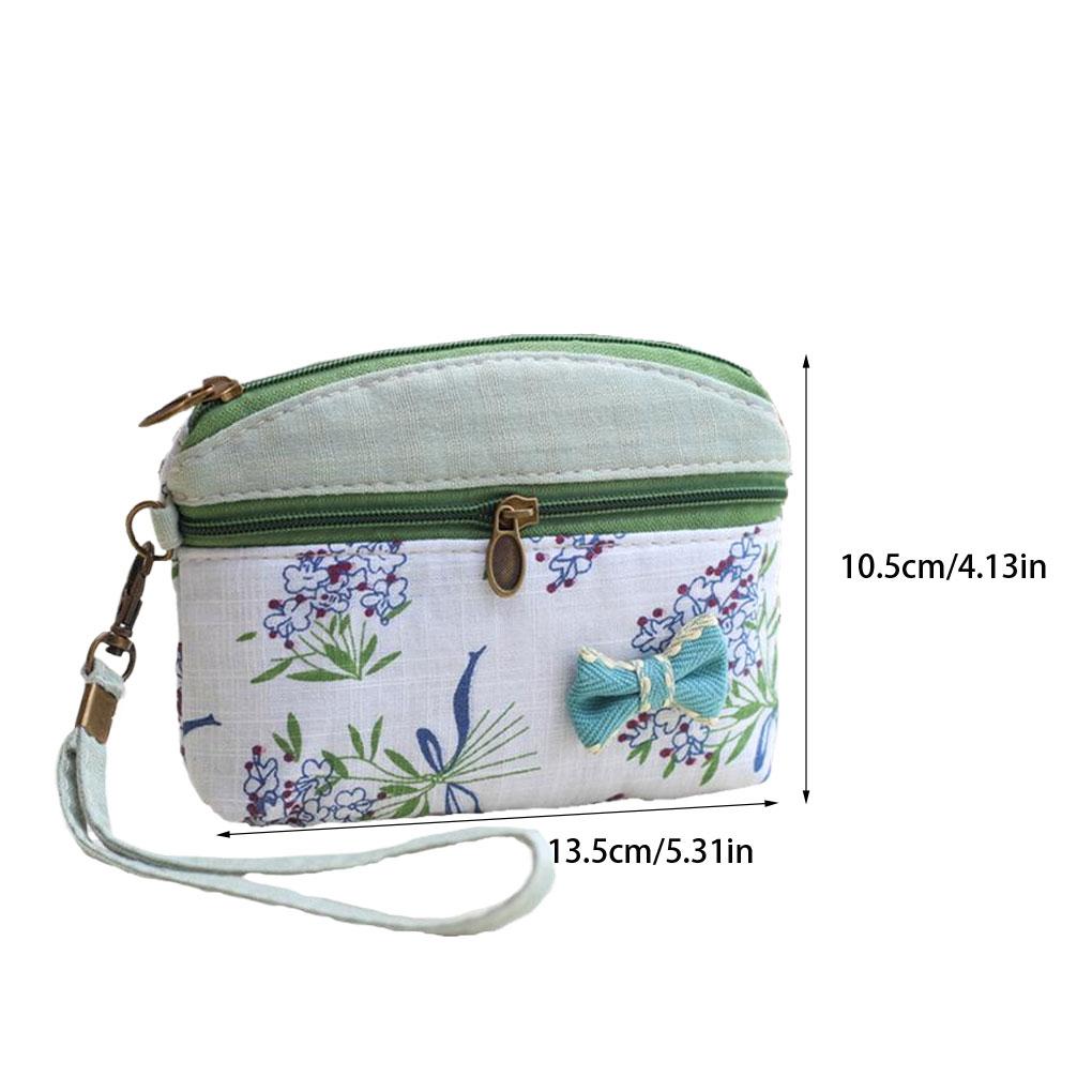 Rural Fabric Lightweight, Durable Canvas Pattern Small Bag To Small Rural Style Wallet Women's Rural Pattern Wallet