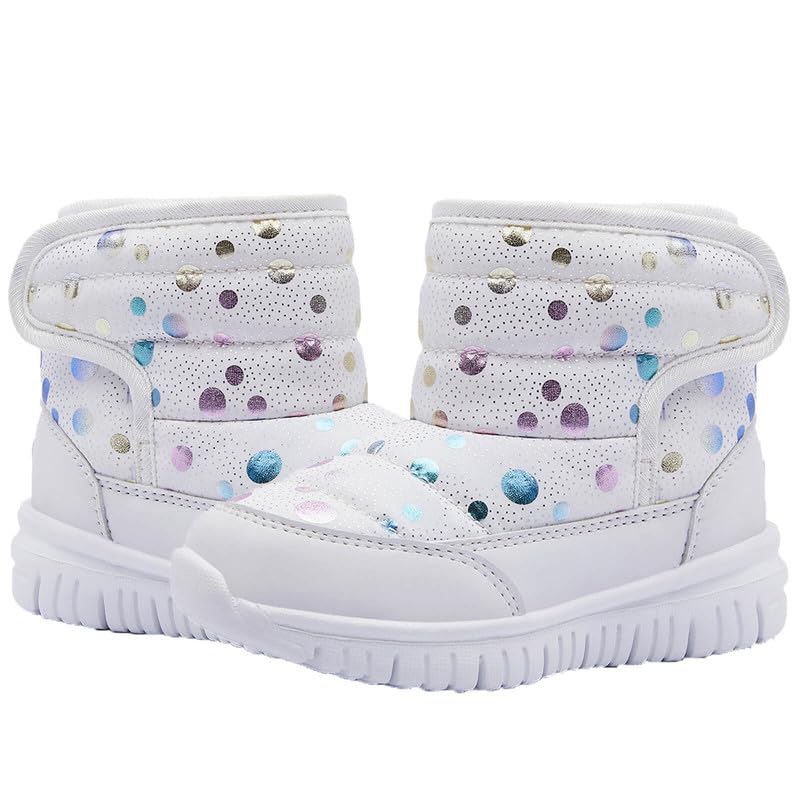 

Ziitop Snow Snowshoes for Boys and Side Easy to Winter Shoes for Snow Sizes Kids Boots, Girls, Waterproof, Warm, Lightweight, Non-Slip, Zipper, Wear, белый