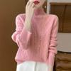Damski sweter kaszmirowy kaszmir Qinghe 30% kaszmir 70% wełna jesienno-zimowy pulower ciepły i modny