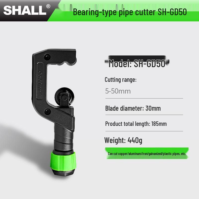 Pipe Cutter: Bearing Type for PVC, Stainless Steel, Copper - Manual, Durable Design