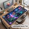 Mushroom Forest Theme Customized Mouse Pad Personalized Print Name Text Desk Mat For Home Office Table Decor