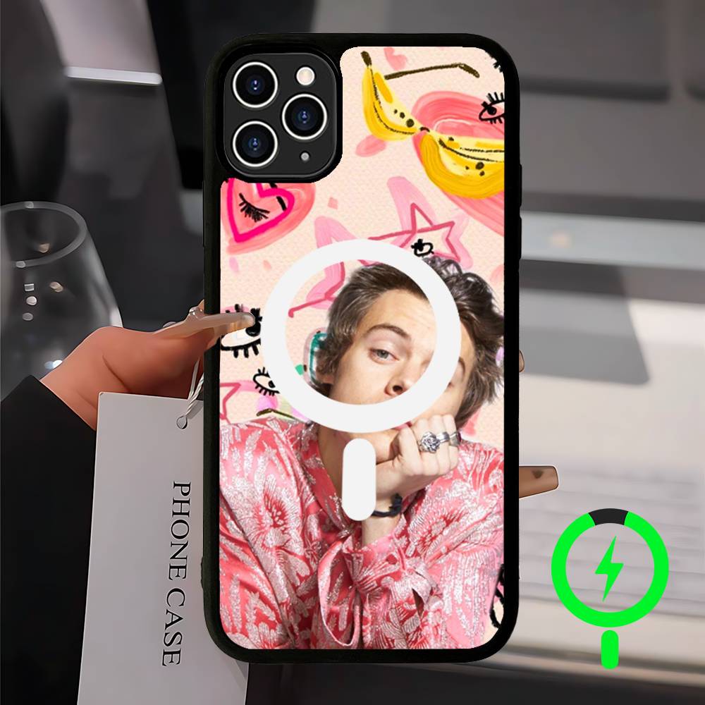 Pop Singer Harry Styles Magnetic Case For IPhone 17 16 14 13 12 11 15 Pro Max Plus Wireless Charge Phone Cover