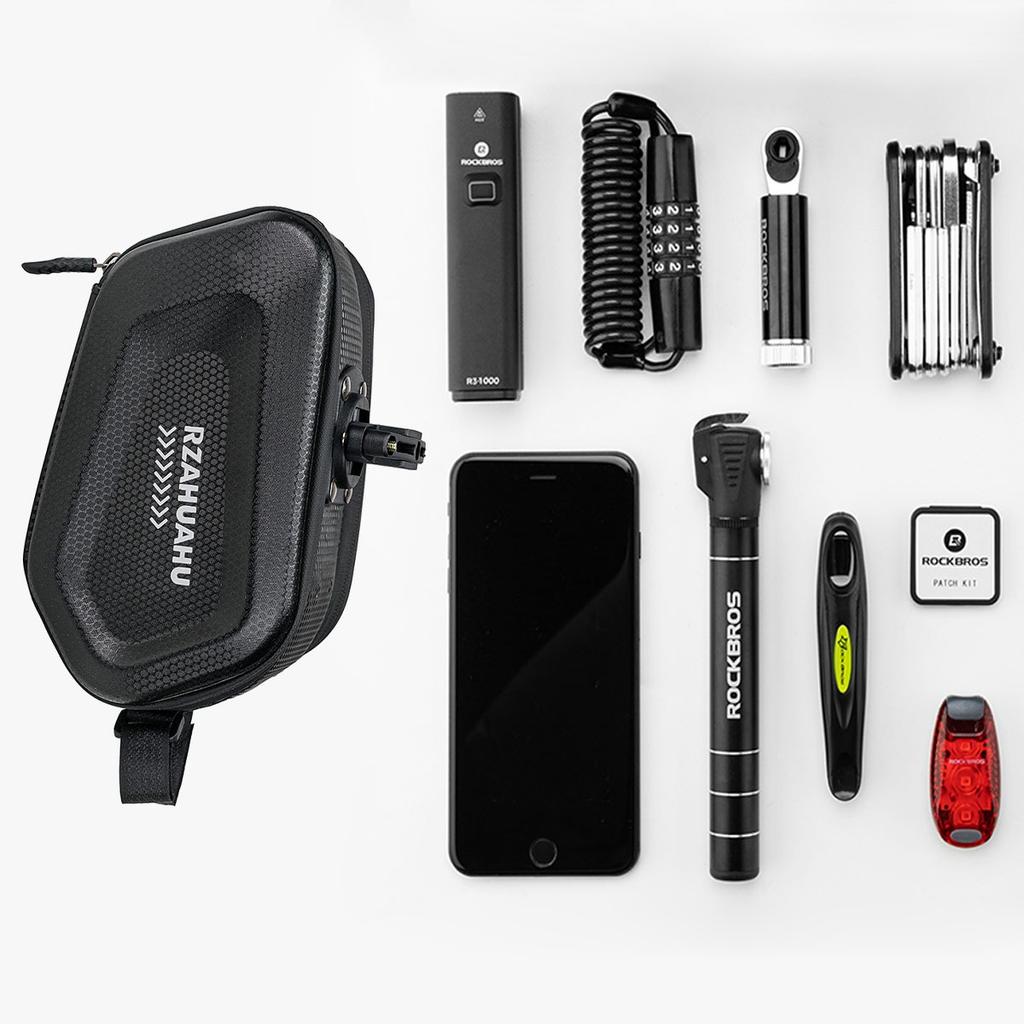Bicycle Seat Bag Waterproof Impact-resistant Hard Shell Bike Saddle Bag Repair Tools Storage Pack