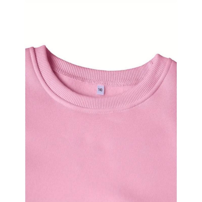 Valentine's Day Heart Bear Cute Print Theme, the Perfect Gift for Kids, Unisex Round Neck Long Sleeve Sweatshirt, Autumn/Winter Daily