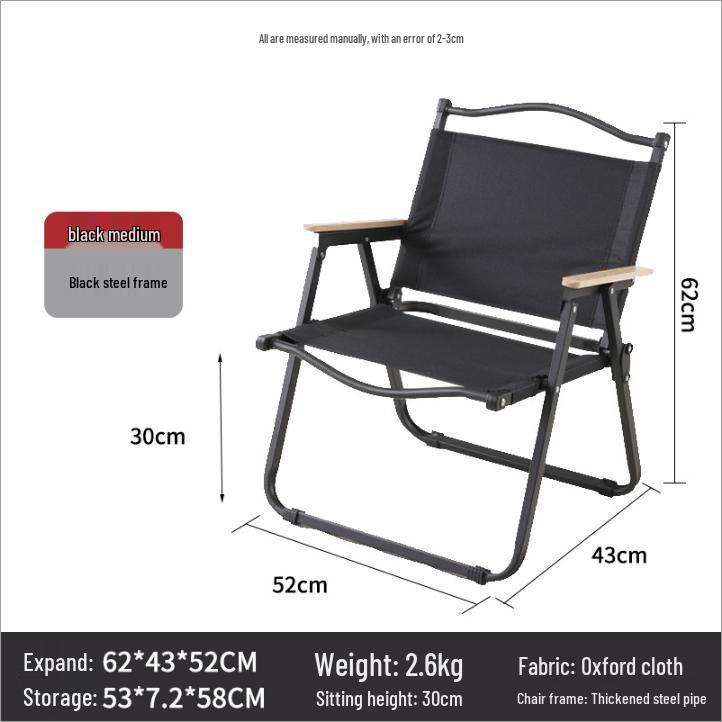 Mu Jiao Di Outdoor Aluminum Alloy Kermit Lightweight Folding Camping Stool with Thickened Oxford Cloth.