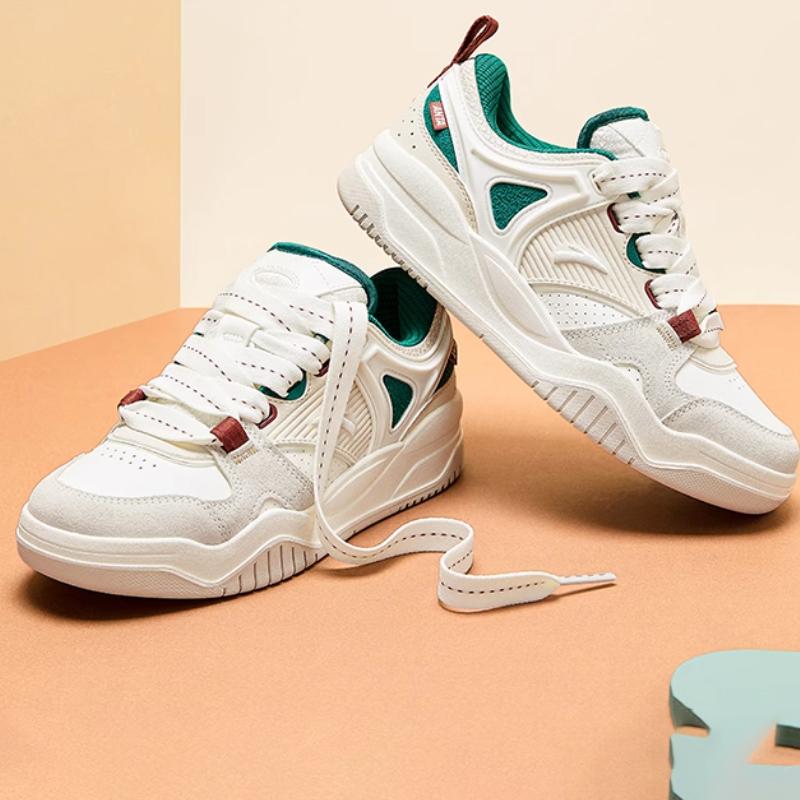 Anta Sól Morska Modne Buty Chlebowe Amortyzacja Antypoślizgowe Niskie Buty Codzienne Damskie sneakersy Białe Zielone 922348005-3