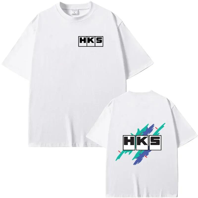 Summer Japanese JDM modified HKS Endless Men's T-shirt Fashion print short-sleeved casual soft loose T-shirt for men