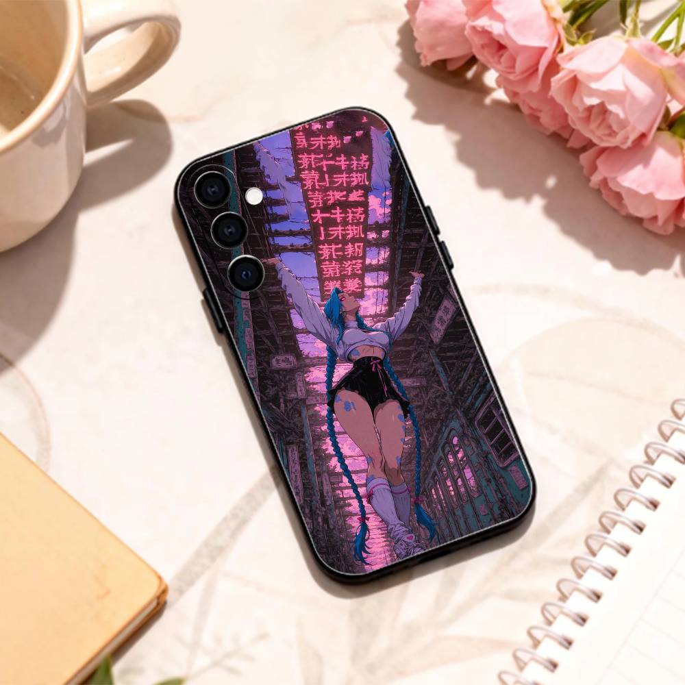 

F-Fashion J-JiNxES G-Game Cool phone Case For Samsung Galaxy A73,A72,A71,A70,A53,A52,A51,Others Soft Black Shell Samsung a42 5g
