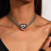 Fashion Gold Color Beaded Necklace for Women Multi Layer Round Beads Choker Necklaces Punk Jewelry Gifts