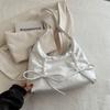 PU Women's Shoulder Bag Fashion Backpack Simple Sweet Tote Bag Drawstring Bow Design Crossbody Bag