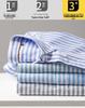Men's All-Cotton High-End Retro Striped Shirt for Spring & Autumn