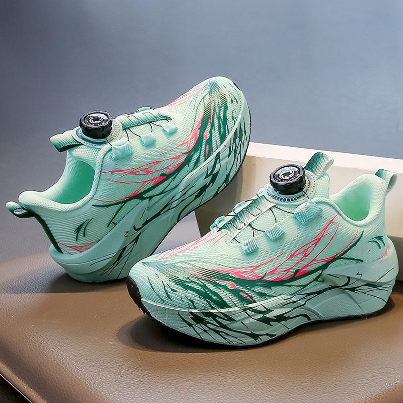 

Boys shoes 2025 autumn new children s mesh breathable sports shoes medium and older boys trendy brand soft-soled single mesh shoes 32