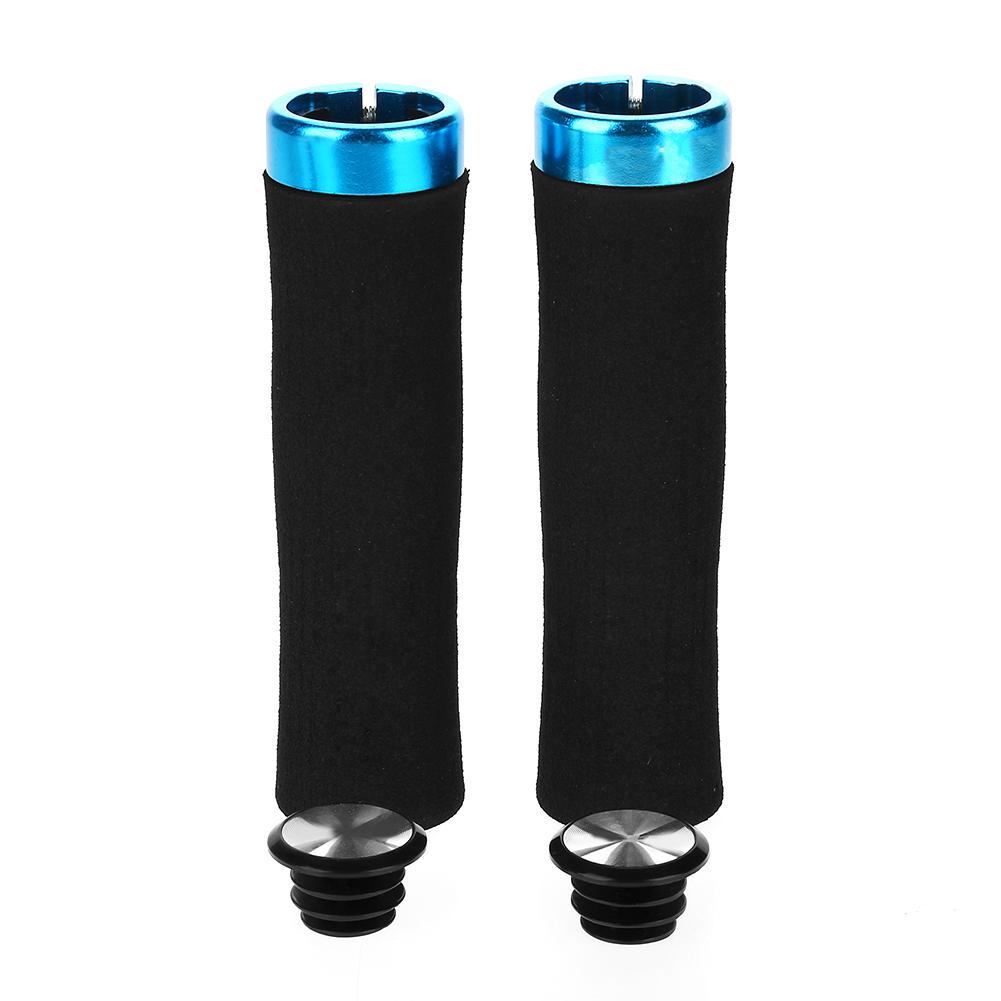 1 Pair Cycling Handle Bar End Bike   Lock on Handlebar Grips Accessory (Black)