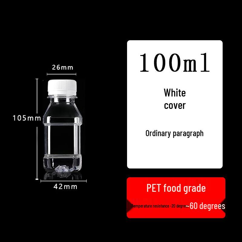 Disposable Transparent Plastic Bottle with Lid - Half Jin Size, Food-Grade for Mineral Water or Juice