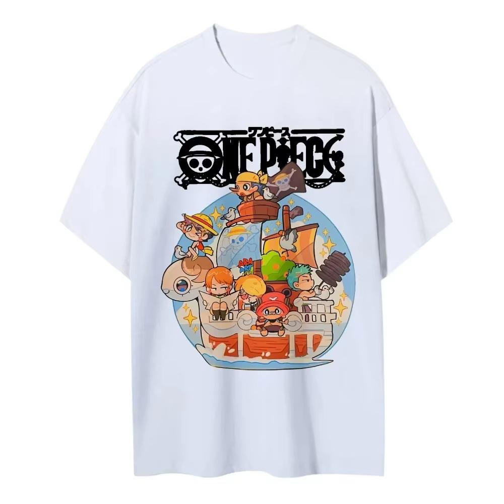 2026 One Piece Mens and Womens Tshirt Shanks Japanese Anime Punk Tee Summer Spring Boys Short Sleeves Parentchild Outfits