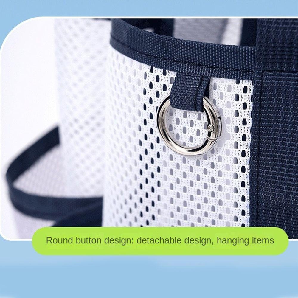 Foldable Handheld Mesh  Beach Bag Breathable Swimming Handbag Portable Toiletry Tote Bag  Travel