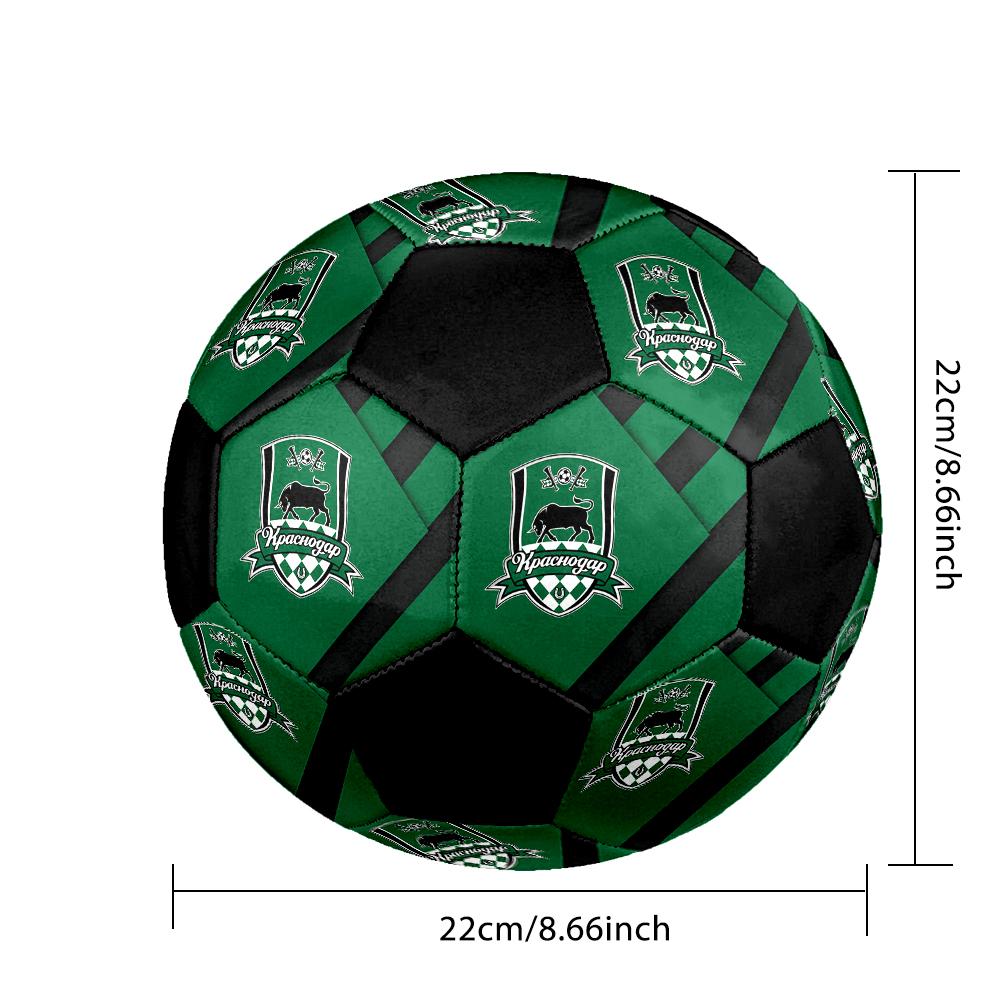SIZE 5 FC Krasnodar Soccer Ball Colorful All Ages Machine Stitched PVC Competition Ready Durable High-Bounce