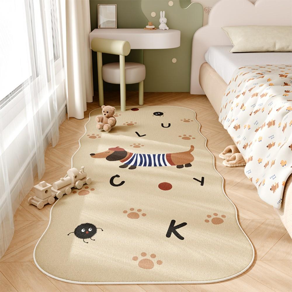 Children's Room Cartoon Snacks Theme Carpet Non Slip Soft Bedside Blanket Bedroom Floor Mat Home Decoration