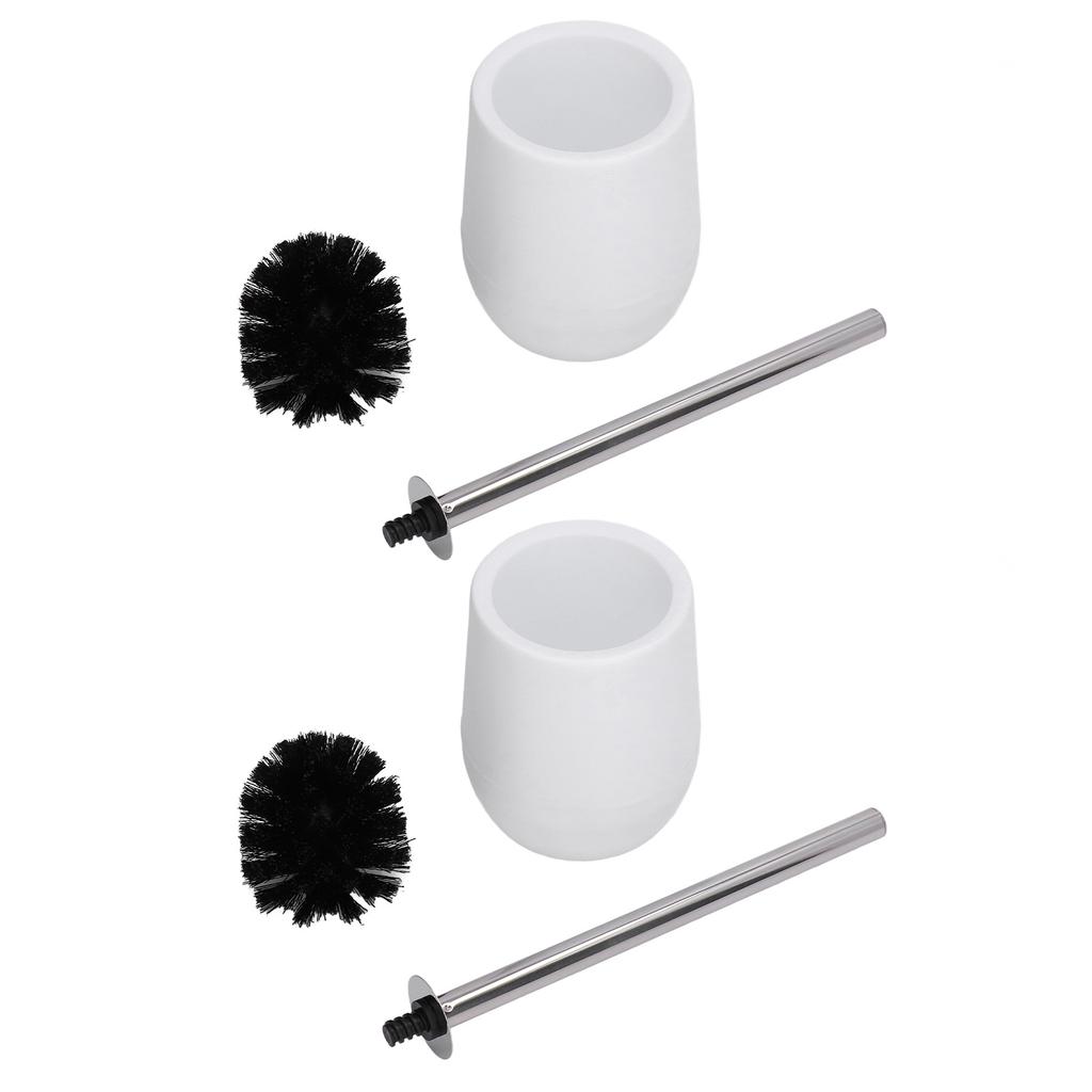 2 zestawy Szczotka do czyszczenia muszli klozetowej Blokowany gwint Wygodna Praktyczna Wydajna Bezpieczna Niezawodna