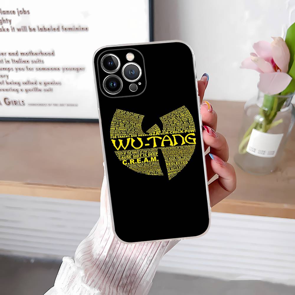 

Band W-wu Classic T-tang Transparent TPU Phone Case For IPhone 17 11 12 13 14 15 16 Pro Max 16 Plus Cover iPhone 17 Air
