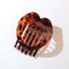 Simple Clip Heart-shaped Hairpin Duckbill Clip with Strong Grip for Back of Head Bun Hollow Head Ornament
