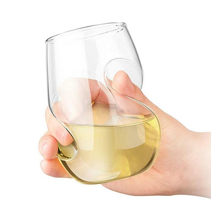 Creative Twisted Cocktail Glass Insulated Rotate Whiskey Glass Reusable Multipurpose Glassware Wine Glasses Sleek Curves