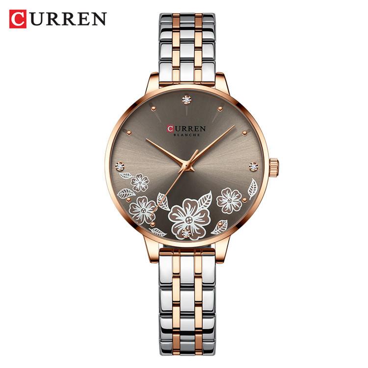 CURREN Steel Band New Small Dial Compact Women's Personality Watch Calendar Sports Watch