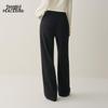 PEACEBIRD Women's High-Waisted Straight Wide-Leg Casual Pants
