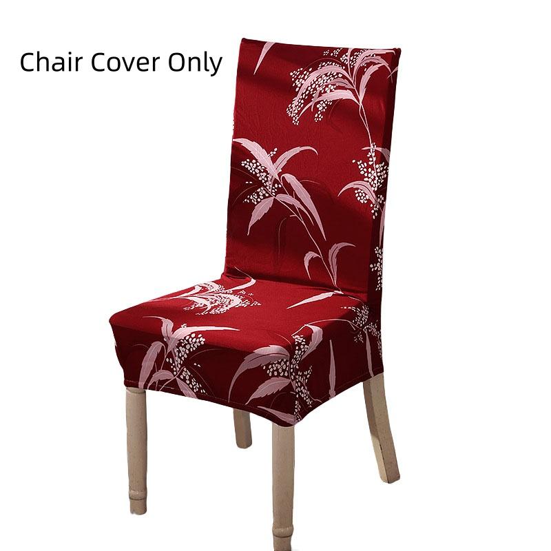 Abnehmbare Stuhlhussen mit Blumenmuster für Esszimmer, Stretch-Sitzbezüge, staubdicht, skandinavischer Stil, ideal für Hochzeiten