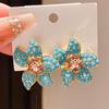 Silver Needle Rhinestone Starfish Earrings - Bohemian Retro High-End Luxury Jewelry
