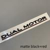 kpjgs1 DUAL MOTOR Underlined Letters Emblem for Tesla Model 3 Car Styling Refitting High Performance Trunk Badge Sticker Chrome Black