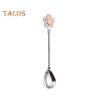Stirring Spoon Flower Multifunctional Anti-scratch Beautiful Long Handle Dessert Snack Kid's Scoop Restaurant Supplies