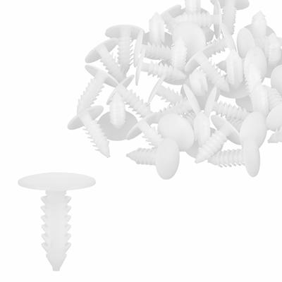 Cıvata Perçin Bağlantı Elemanları 5mm Delik Çapı Plastik Perçin Trim Panel Sabitleme Klipsleri Beyaz Araba İçin 40 adet