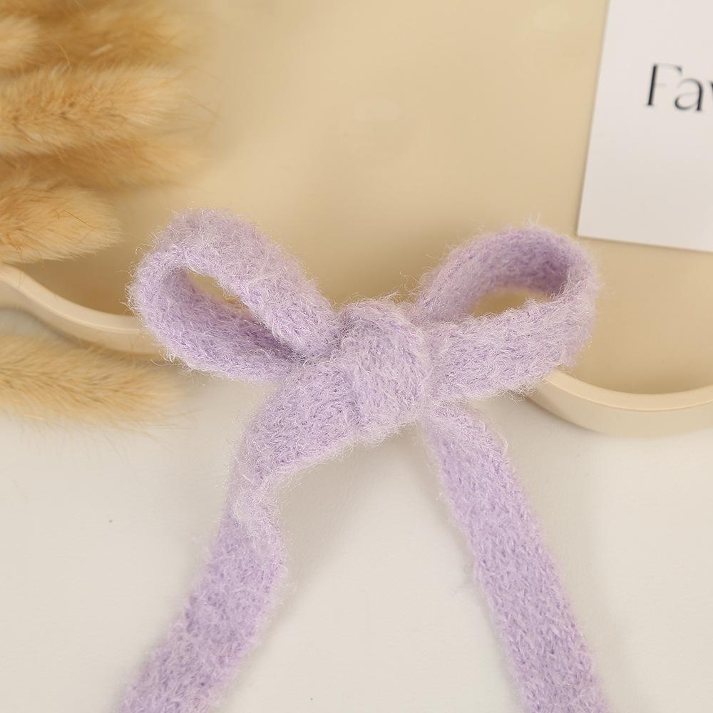 

15mm 5Yards Plush Hollow Thickened Ribbon Flat Fluffy Knitted Ribbon for Gift Wrapping DIY Bow Bouquet Clothes Sewing Material 1.5cm-5yards фиолетовый