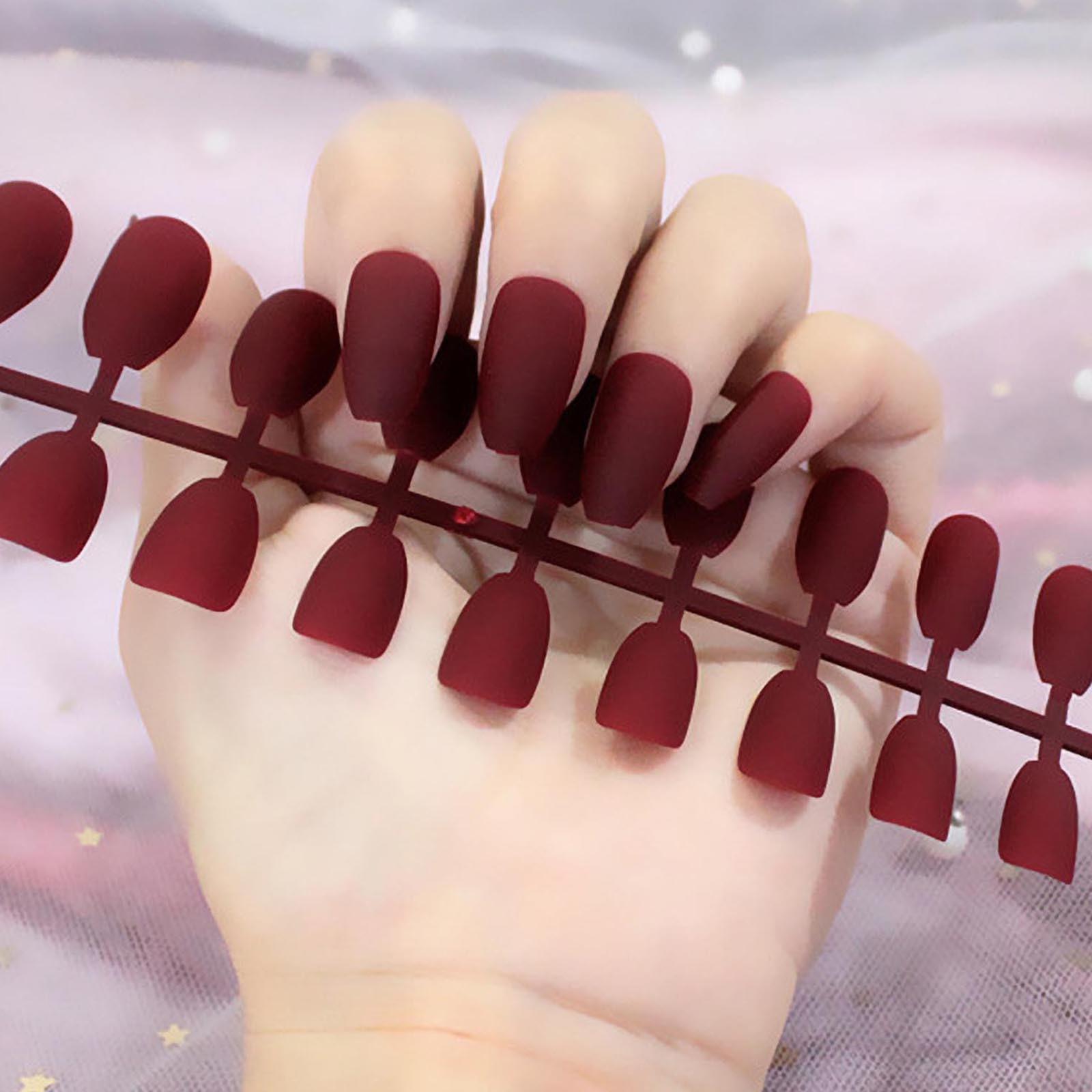 

Мясистые длинные ногти 24 накладных накладных ногтя Балетные накладные накладные ногти разноцветный