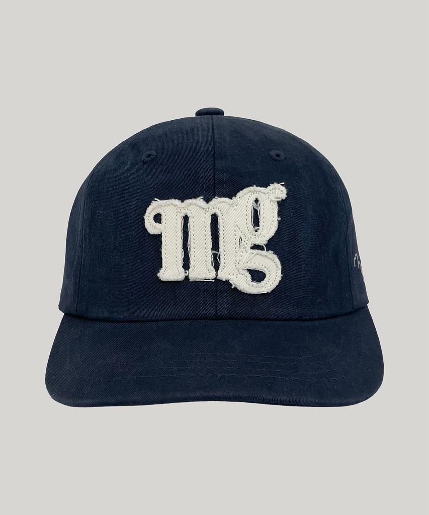Maugeu Honey Patch Washed Wide Ball Cap Navy