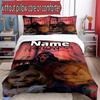 Juego de funda nórdica de 3 piezas (1 funda de edredón + 2 fundas de almohada, sin núcleo), Juego de Ropa de Cama con Nombre Personalizado y Estampado de Novia de Chucky, Regalo de Decoración para Dormitorio del Hogar