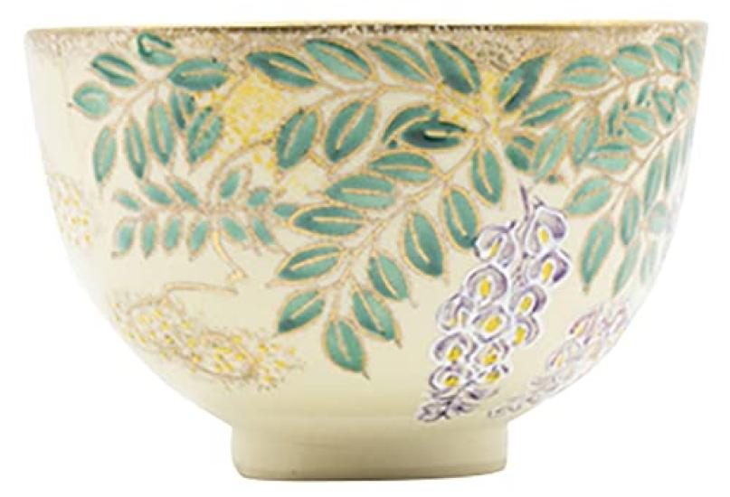 Ninsei Icchin Fuji Shelf Tea Bowl (by Ryuzan) In a Gift Box [12.3 X 8cm, 230g]